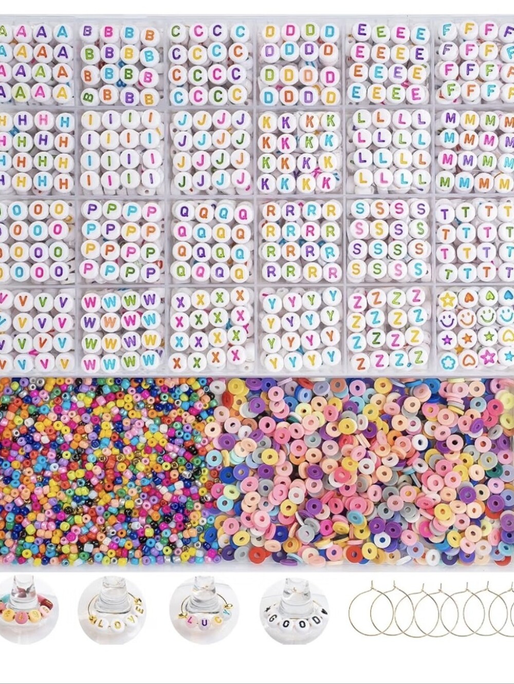 2000pcs Colorful Alphabet & Bead Kit
